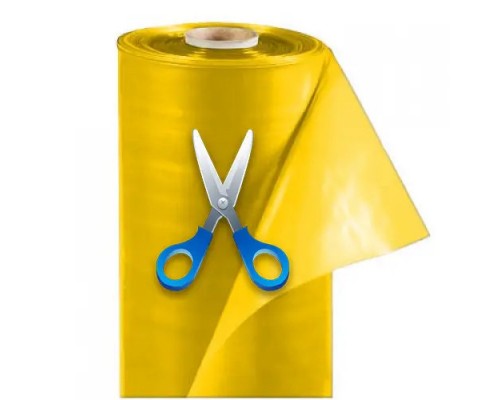 Пленка желтая на метраж 150 мкм, ширина 6 м. Уф-стабилизация 36 месяцев.