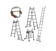 Лестницы телескопические трансформеры 2,2х2,2 (4,4 м) StandHeiz DT440 Польша, алюминий, до 180 кг