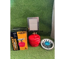 Газовый комплект Баллон 5 л.+ Горелка + Нагреватель 3.4 кв до 35 кв/м