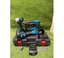 Makita 3в1 BRUSHLESS Болгарка DGA504, Гайковерт DTW850Nm, Перфоратор DHR202 (48V 6A) Румыния
