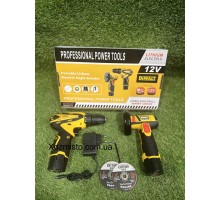 Аккумуляторный набор DeWalt 2в1 Шуруповерт DCF680Z2FA мини болгарка DCG75N 75мм, Набор Деволт 2 акк