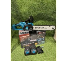 Аккумуляторная пила 12 дюймов Krafftec Германия [52V 6Ah / 2500 Вт / 2 аккумулятора] с автоматической смазкой