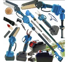 Аккумуляторный набор 3в1 Krafftec Германия 48V/5AP (секатор DUP270 + пила DUC150Z + штанга телескоп 2м)