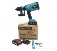 Пистолет-краскопульт с двумя аккумуляторами Makita Пульверизатор бытовой для краски